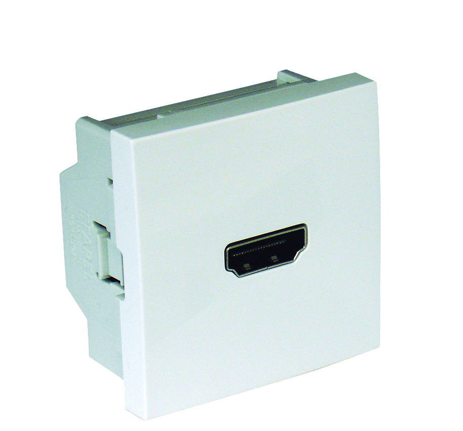 HDMI Socket with Screwless Connect - 2 Modules